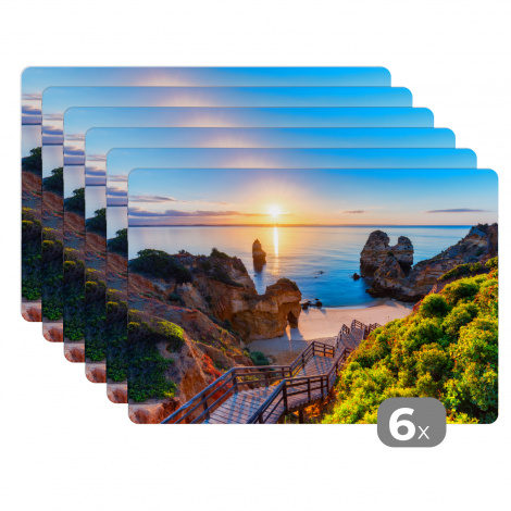 Premium placemats (6 stuks) - Strand - Zee - Portugal - 45x30 cm-thumbnail-1