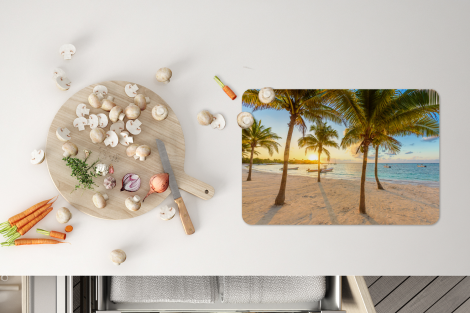 Premium placemats (6 stuks) - Strand - Zee - Mexico - Zonsondergang - 45x30 cm-4