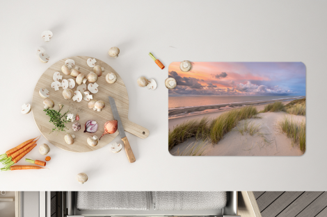 Premium placemats (6 stuks) - Strand - Zee - Duin - Nederland - Roze - 45x30 cm-thumbnail-4