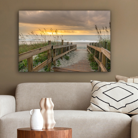 Canvas schilderij - Strand - Zee - Duin - Pad-2