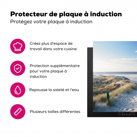Protège-plaque à induction - Dune - Mouette - Plage - Mer - Soleil-3