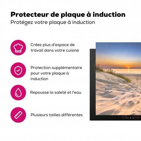 Protège-plaque à induction - Dune - Coucher de soleil - Horizon - Plage - Herbe-3