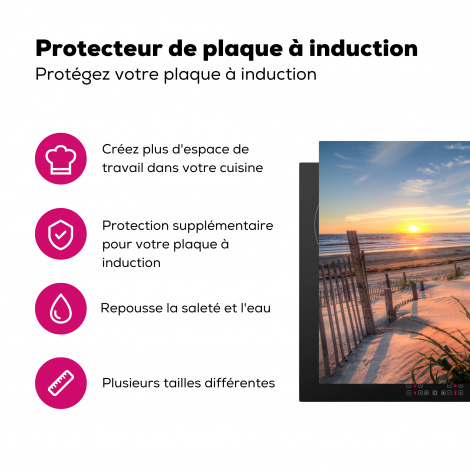Protège-plaque à induction - Plage - Mer - Dune - Coucher de soleil - Paysage-3