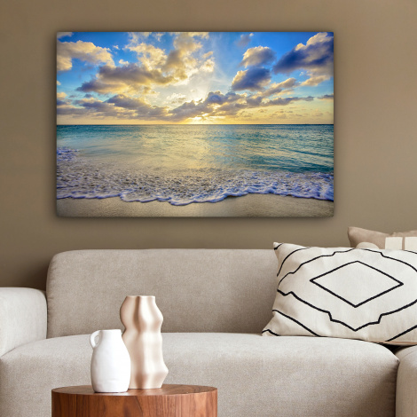 Leinwandbild - Meer - Strand - Wolken - Sonne-2