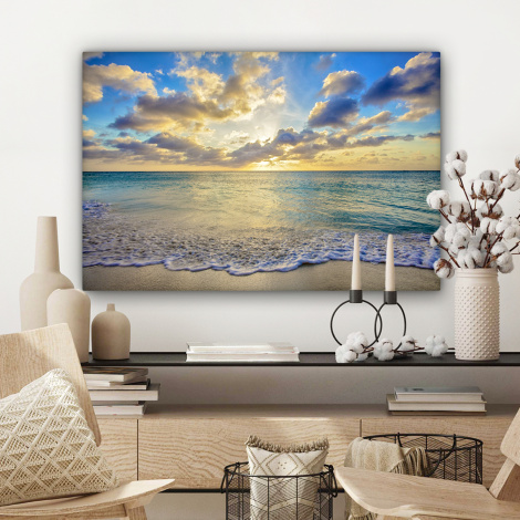 Leinwandbild - Meer - Strand - Wolken - Sonne-3