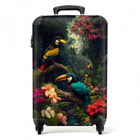Koffer - Bloemen - Vogel - Jungle - Planten