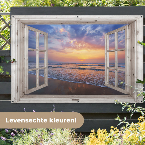 Tuinposter - Zonsondergang aan zee-7