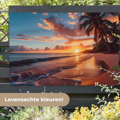 Tuinposter - Avondgloren aan Zee-7