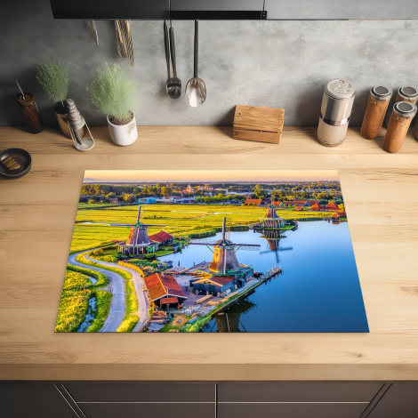 Inductiebeschermer - Molen - Avond - Landschap - Hollands-2