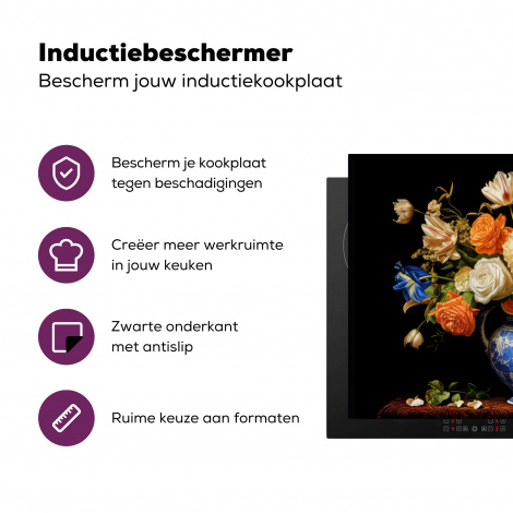 Inductiebeschermer - Bloemen - Vaas - Stilleven - Hollands - Oranje-3