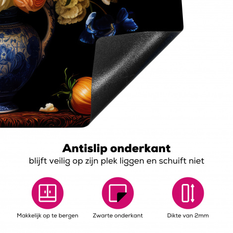 Inductiebeschermer - Bloemen - Vaas - Stilleven - Hollands - Oranje-4