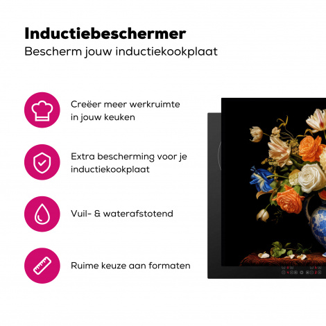 Inductiebeschermer - Bloemen - Vaas - Stilleven - Hollands - Oranje-3