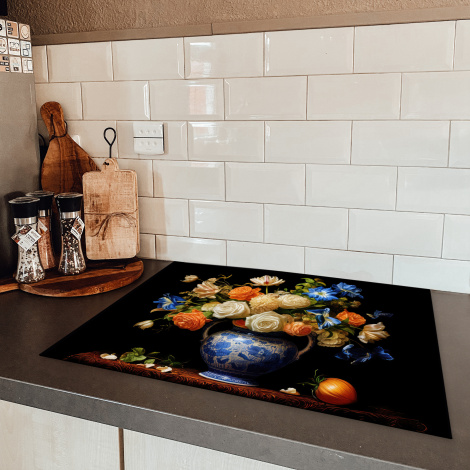 Inductiebeschermer - Bloemen - Vaas - Stilleven - Hollands - Oranje-5
