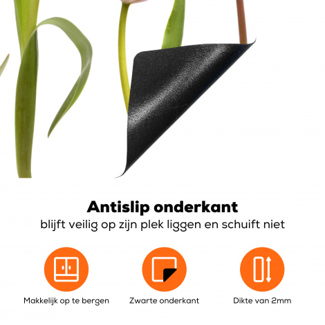 Inductiebeschermer - Tulpen - Bloemen - Wit - Stilleven-4