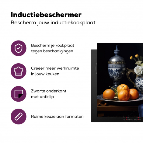 Inductiebeschermer - Stilleven - Fruit - Bloemen - Delfts blauw - Hollands-3