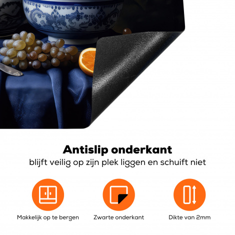 Inductiebeschermer - Stilleven - Fruit - Bloemen - Delfts blauw - Hollands-4
