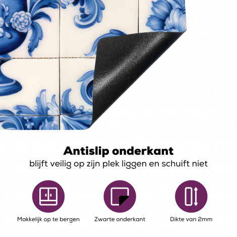 Inductiebeschermer - Bloemen - Vaas - Delfts blauw - Nederland - Hollands-4