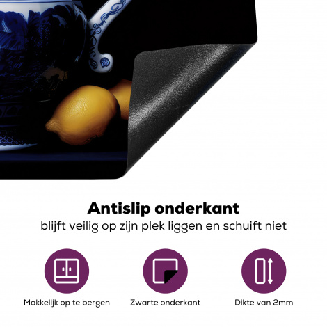 Inductiebeschermer - Stilleven - Schenkkan - Delfts blauw - Fruit - Bloemen-4