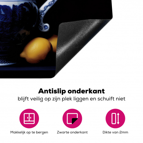 Inductiebeschermer - Stilleven - Schenkkan - Delfts blauw - Fruit - Bloemen-4