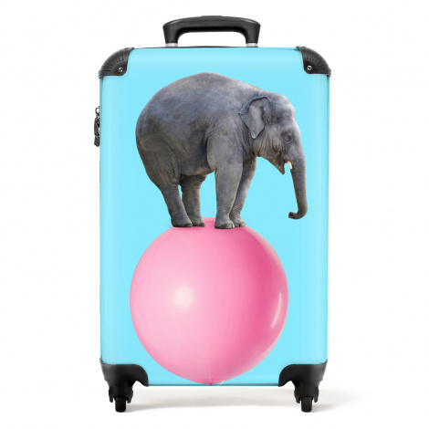 Koffer - Olifant - Ballon - Blauw - Circus