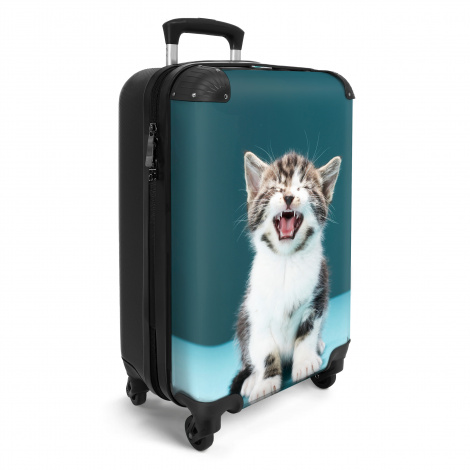 Koffer - Kitten - Kat - Miauwen - Blauw-2