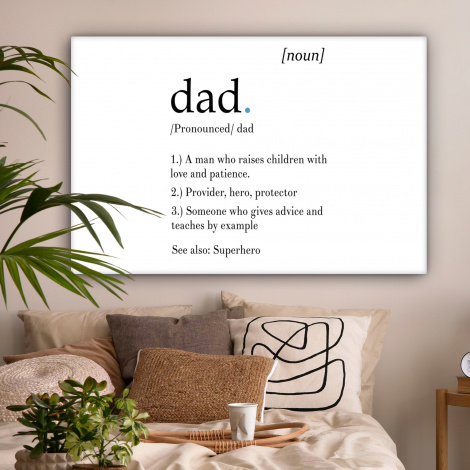 Canvas - Spreuken - Papa definitie - Quotes - Dad-2