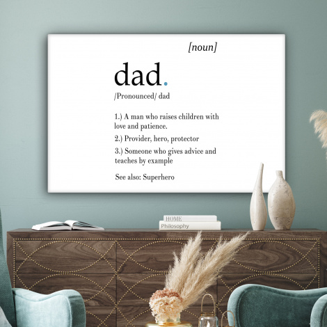 Canvas - Spreuken - Papa definitie - Quotes - Dad-3