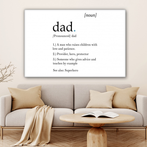 Canvas - Spreuken - Papa definitie - Quotes - Dad-4