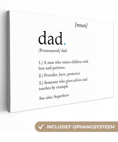Canvas - Spreuken - Papa definitie - Quotes - Dad