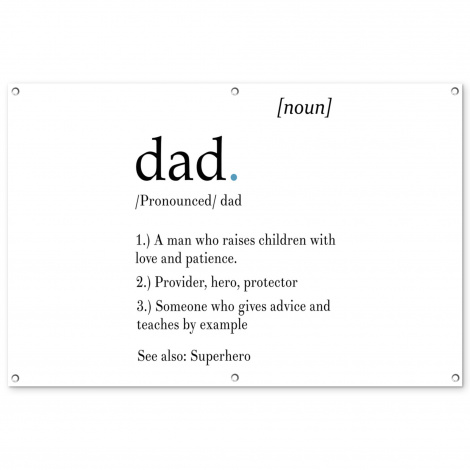 Tuinposter - Spreuken - Papa definitie - Quotes - Dad - Liggend