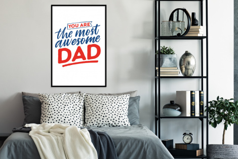 Poster met lijst - Papa - Vaderdag - Spreuken - Staand-4