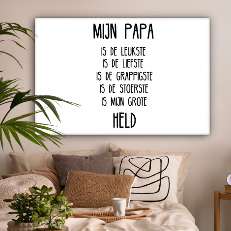Canvas - Quotes - Papa is mijn grote held - Spreuken - Papa-2