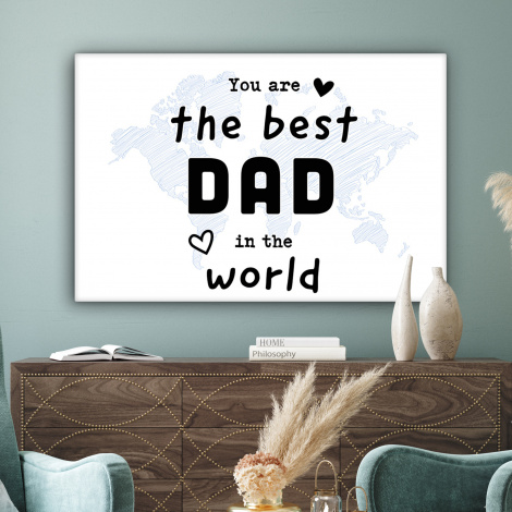 Canvas - Quotes - The best dad in the world - Spreuken - Papa-3