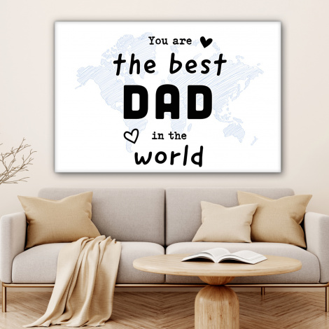 Canvas - Quotes - The best dad in the world - Spreuken - Papa-4
