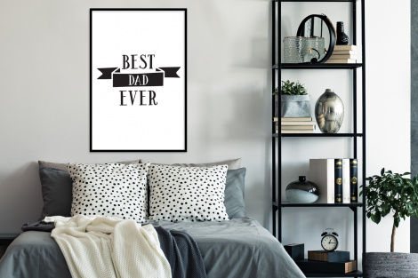 Poster met lijst - Papa - Quote - Beste papa - Staand-4