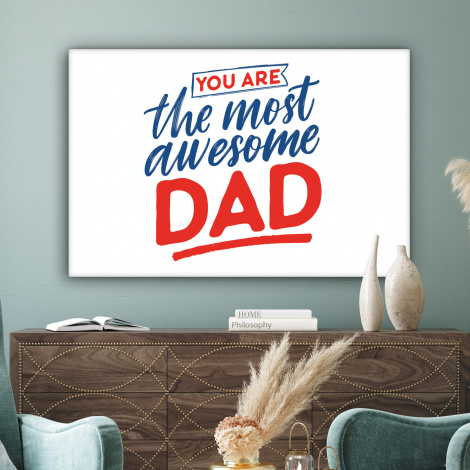 Canvas schilderij - Papa - Vaderdag - Spreuken-3