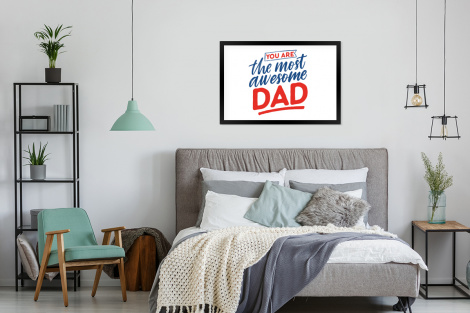 Poster met lijst - Papa - Vaderdag - Spreuken - Liggend-4