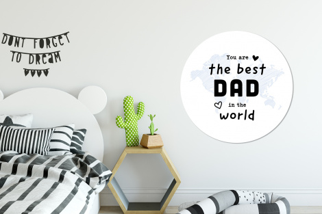 Muurcirkel - Quotes - The best dad in the world - Spreuken - Papa-2