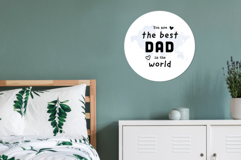 Muurcirkel - Quotes - The best dad in the world - Spreuken - Papa-4
