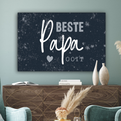 Tableau sur toile - Cadeau voor man - Quote - Vaderdag - Beste papa ooit - Spreuken-3