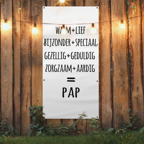 Tuinposter - Quotes - Pap definitie - Spreuken - Vader - Staand-4