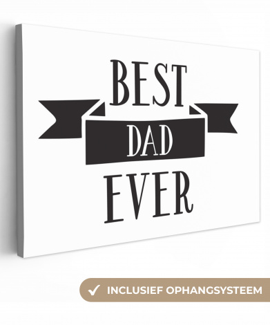 Canvas schilderij - Papa - Quote - Beste papa