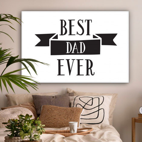 Canvas schilderij - Papa - Quote - Beste papa-2