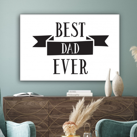 Canvas schilderij - Papa - Quote - Beste papa-3