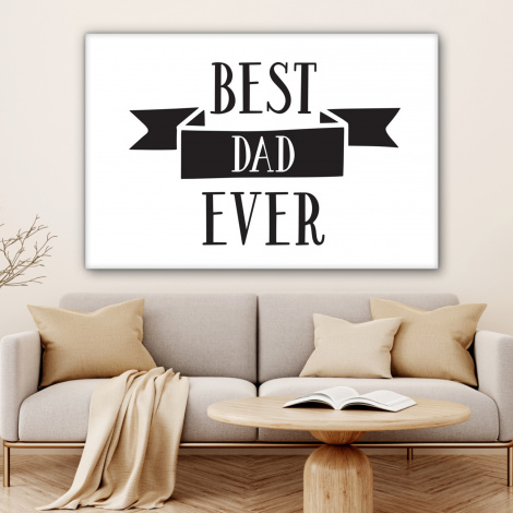 Canvas schilderij - Papa - Quote - Beste papa-4