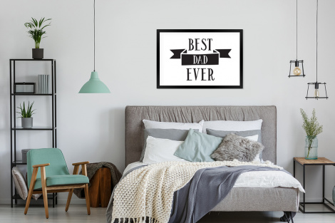 Poster met lijst - Papa - Quote - Beste papa - Liggend-4