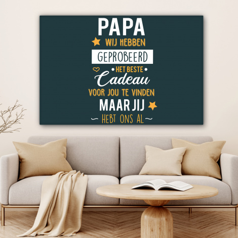 Canvas - Quotes - Papa - Spreuken - Papa jij hebt ons al-4