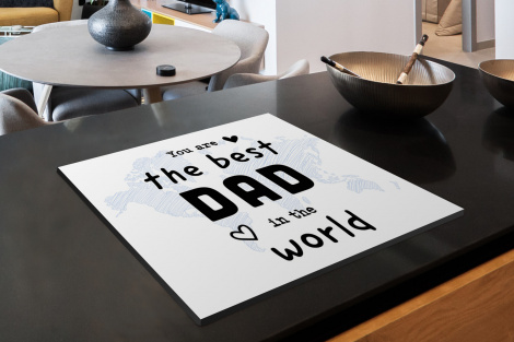 Inductiebeschermer - Quotes - The best dad in the world - Spreuken - Papa-2