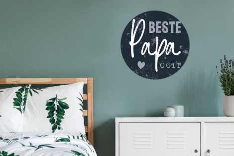 Muurcirkel - Cadeau voor man - Quote - Vaderdag - Beste papa ooit - Spreuken-4
