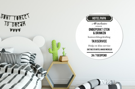 Muurcirkel - Spreuken - Hotel papa - Quotes - Vader-2
